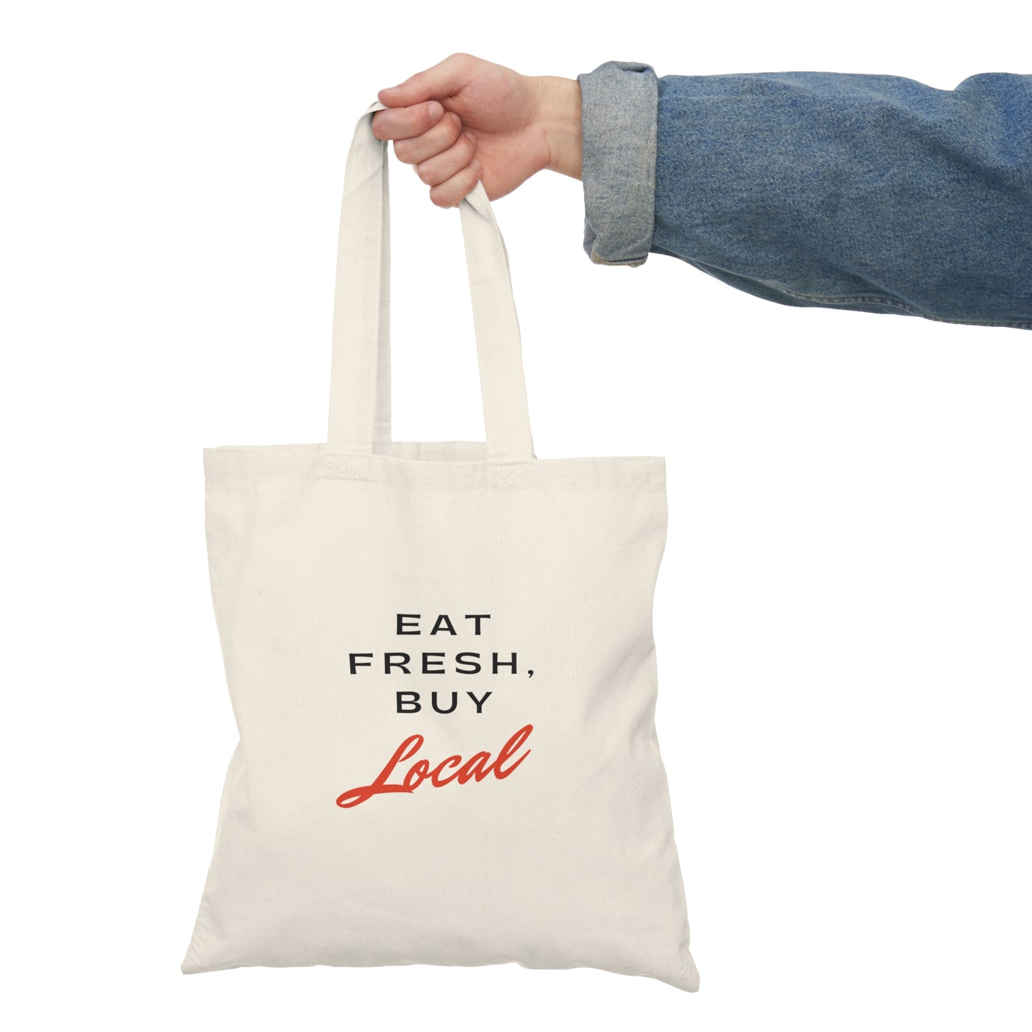 Eat Fresh Buy Local Natural Tote Bag