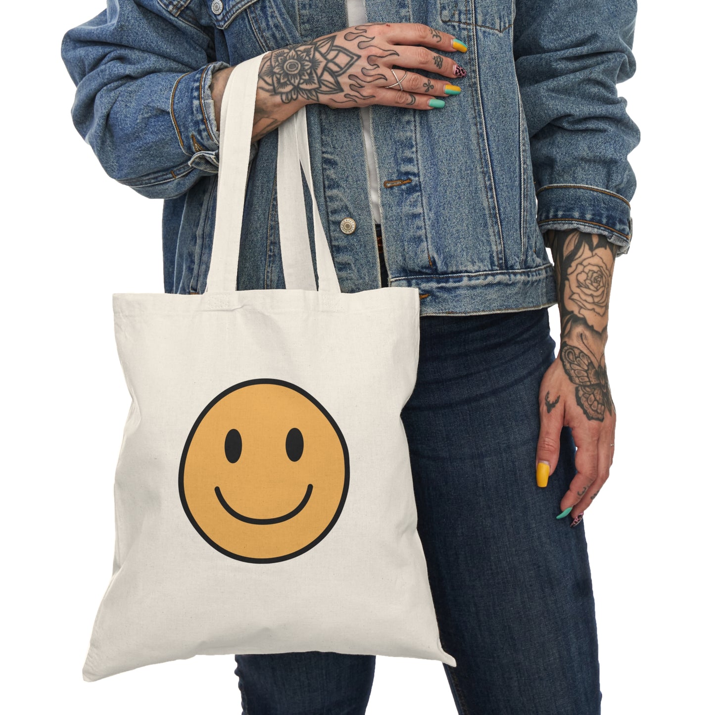 Smiley Natural Tote Bag