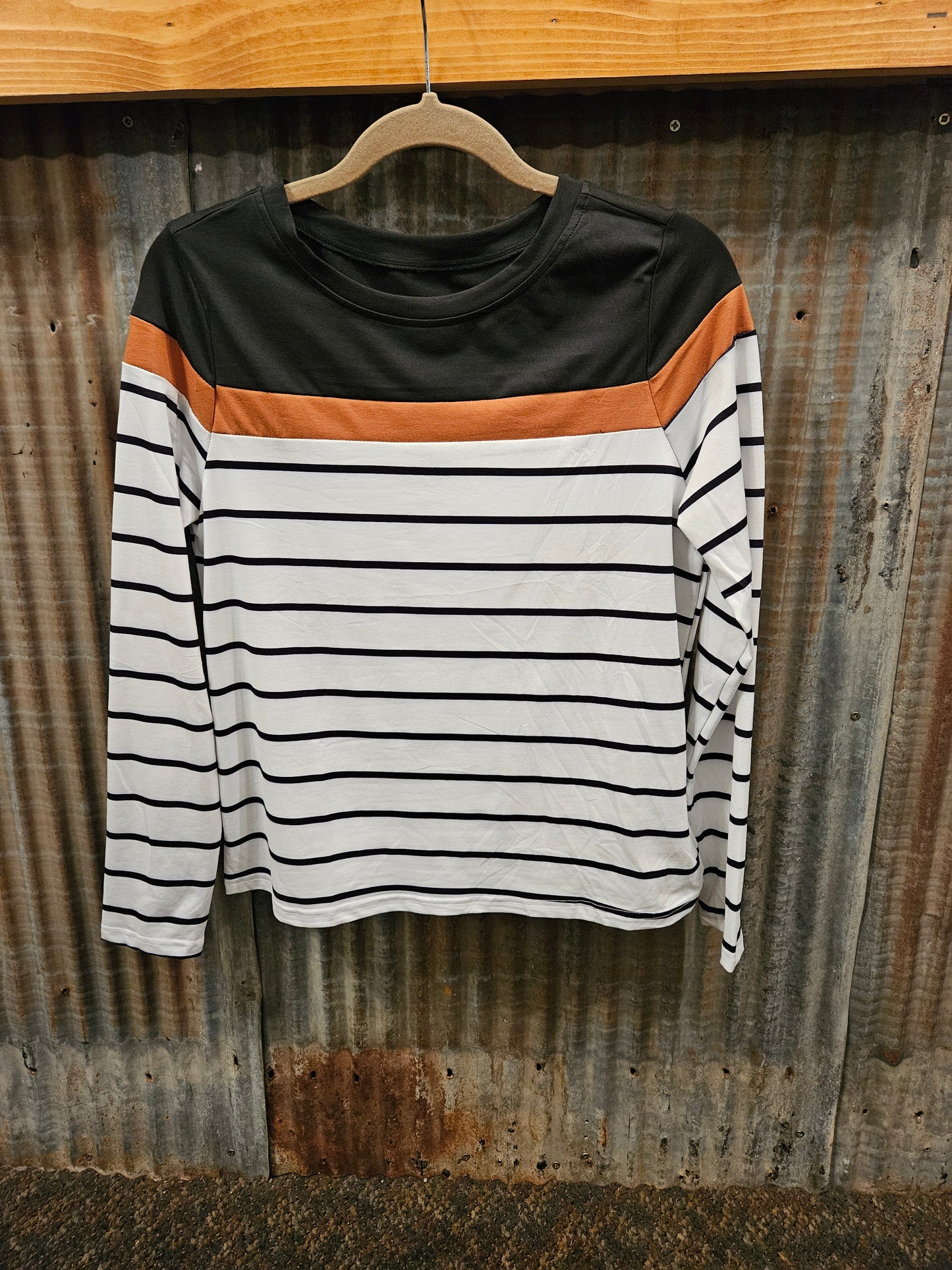 Black/Brown Stripe Top