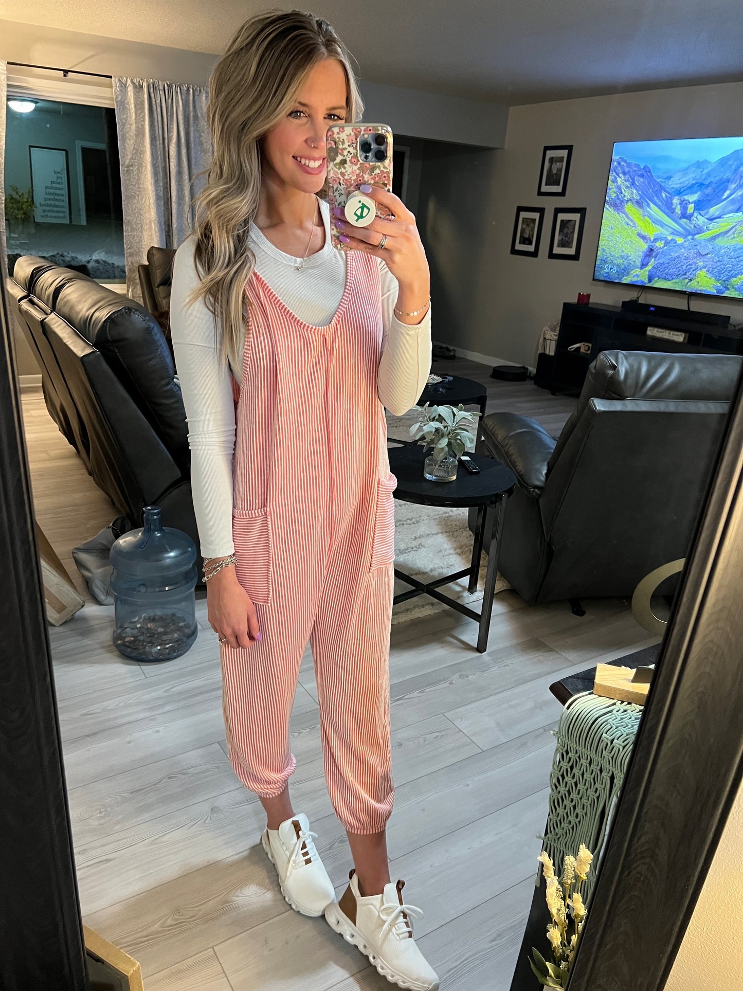 It’s A Yes Slouchy Romper- Pink