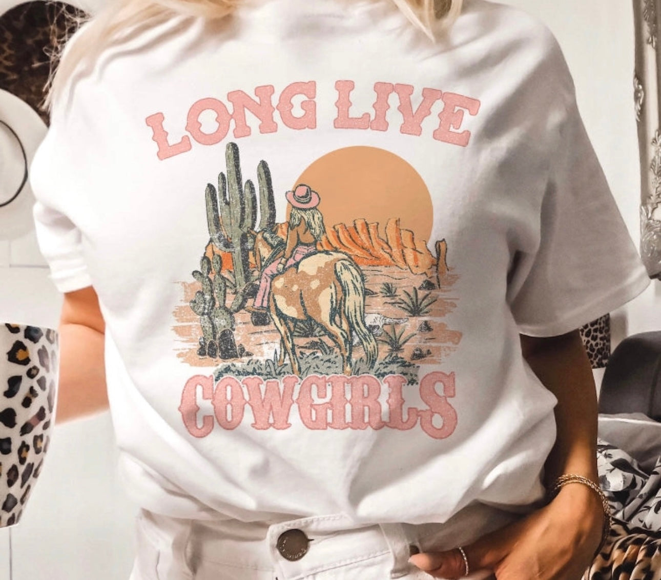 Long Live Cowgirls Short Sleeve T-Shirt White