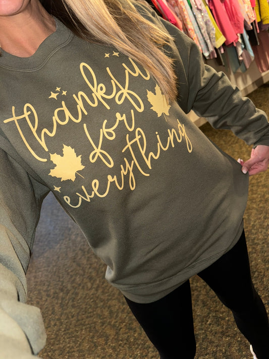 Thankful For Everything Crewneck Sweatshirt