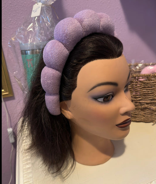 Spa Terry Towel Headband in Lavender