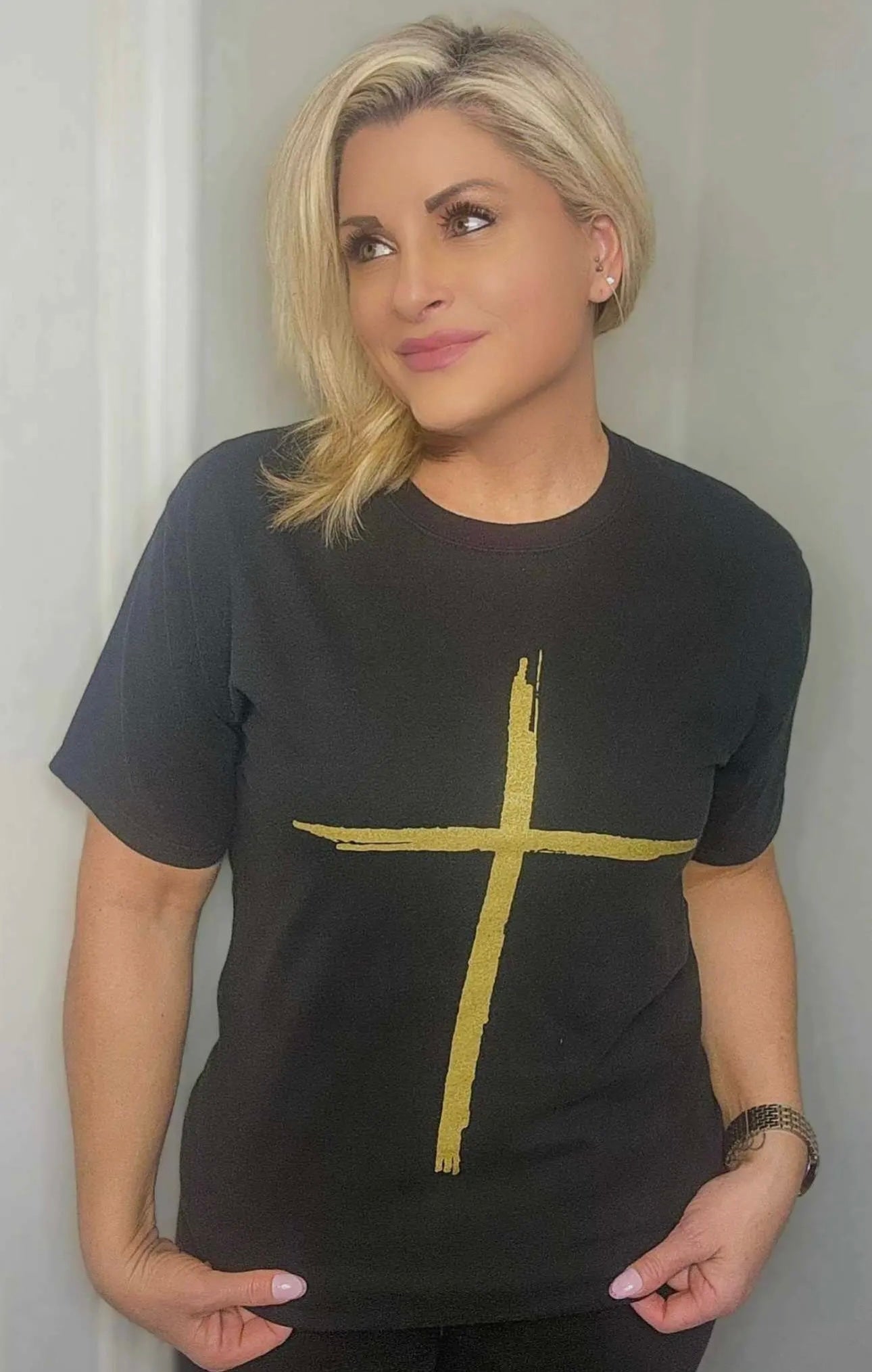 Gold Cross Graphic Tee