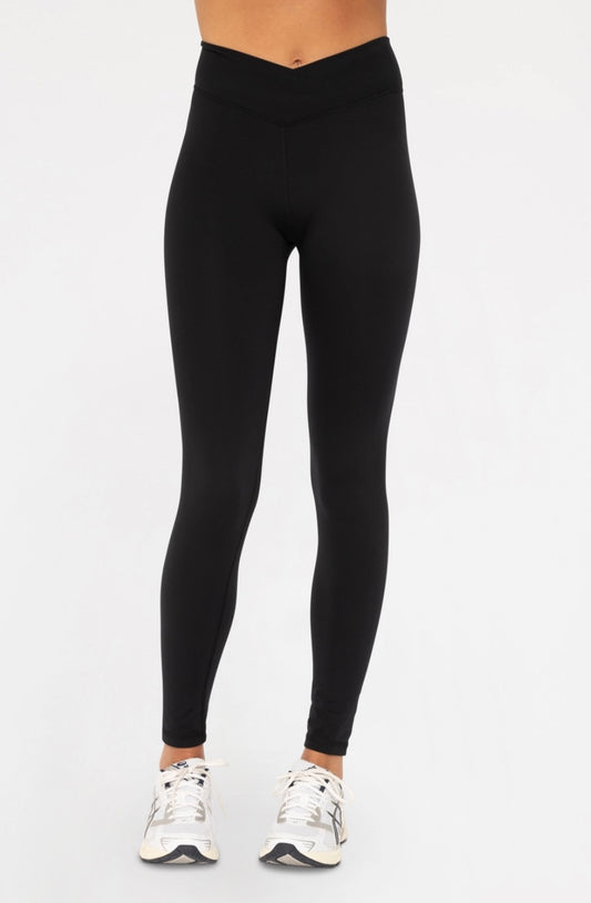 LMB Venice Crossover Waist Tummy Control Leggings