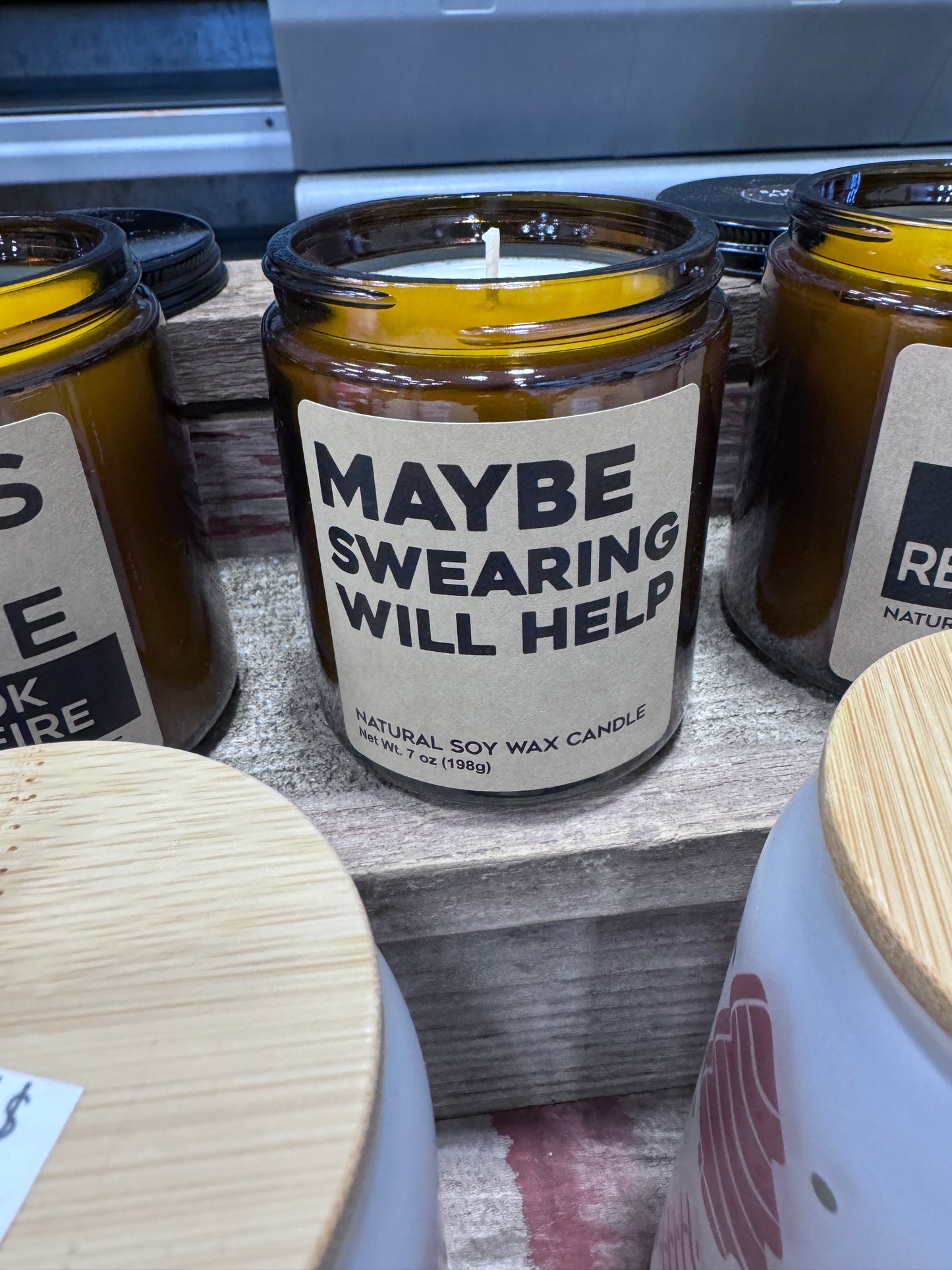 Maybe Swearing Will Help Candle